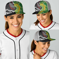 Aotearoa and Australia Lawn Bowls Baseball Net Cap Maori Fern and Aboriginal Pattern LT03 - Polynesian Pride
