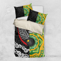 Personalised Aotearoa and Australia Lawn Bowls Bedding Set Maori Fern and Aboriginal Pattern LT03 US Twin 172cm x 218cm Multicolor - Polynesian Pride