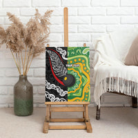 Personalised Aotearoa and Australia Lawn Bowls Canvas Wall Art Maori Fern and Aboriginal Pattern LT03 - Polynesian Pride