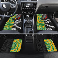 Aotearoa and Australia Lawn Bowls Car Mats Maori Fern and Aboriginal Pattern