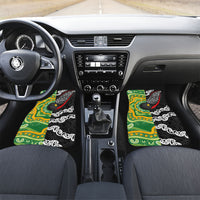 Aotearoa and Australia Lawn Bowls Car Mats Maori Fern and Aboriginal Pattern
