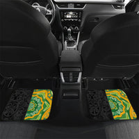 Aotearoa and Australia Lawn Bowls Car Mats Maori Fern and Aboriginal Pattern