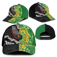 Aotearoa and Australia Lawn Bowls Classic Cap Maori Fern and Aboriginal Pattern