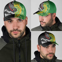 Aotearoa and Australia Lawn Bowls Classic Cap Maori Fern and Aboriginal Pattern