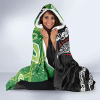 Personalised Aotearoa and Australia Lawn Bowls Hooded Blanket Maori Fern and Aboriginal Pattern LT03 - Polynesian Pride