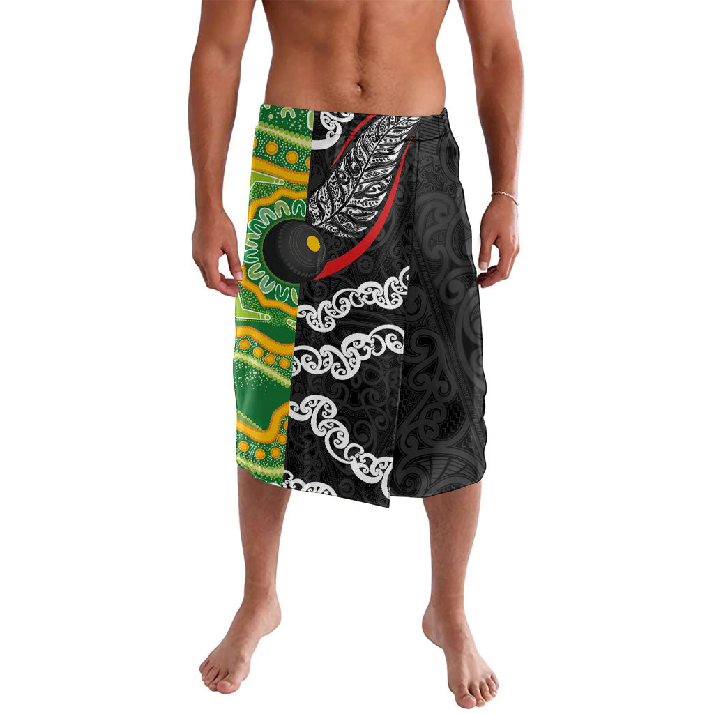 Aotearoa and Australia Lawn Bowls Lavalava Maori Fern and Aboriginal Pattern