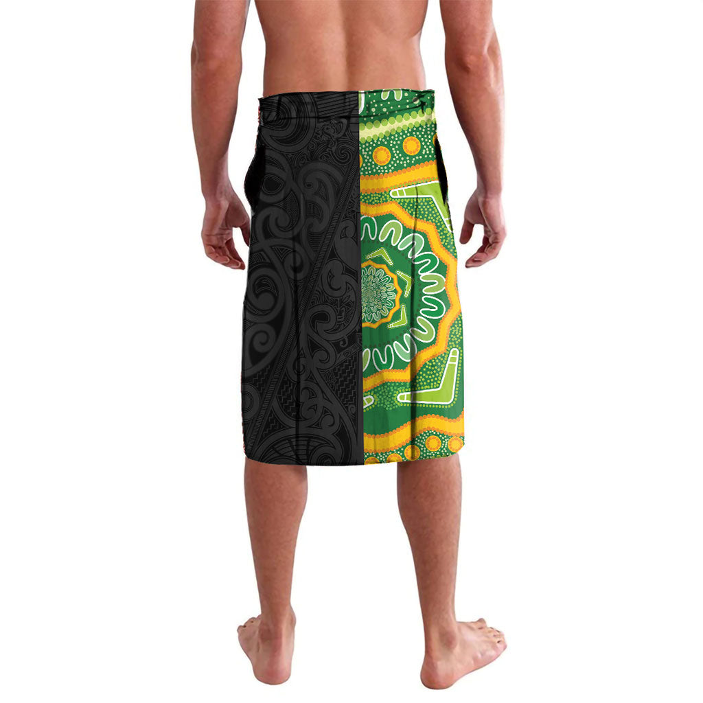 Aotearoa and Australia Lawn Bowls Lavalava Maori Fern and Aboriginal Pattern