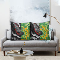 Personalised Aotearoa and Australia Lawn Bowls Pillow Cover Maori Fern and Aboriginal Pattern