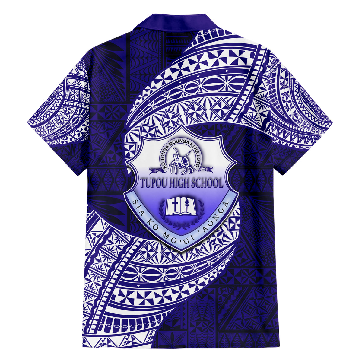 Tonga Tupou High School Hawaiian Shirt Traditional Ngatu and Polynesian Pattern LT03 - Polynesian Pride