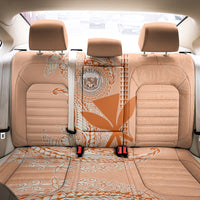 Kanaka Maoli Tropical Flowers with Kakau Tribal Back Car Seat Cover Peach Fuzz Color LT03