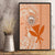 Kanaka Maoli Tropical Flowers with Kakau Tribal Canvas Wall Art Peach Fuzz Color LT03 - Polynesian Pride