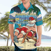 Mele Kalikimaka Hawaii It's 5 o'clock Somewhere Hawaiian Shirt Funny Lazy Santa Claus Chilling with Cocktail - Polynesian Pride