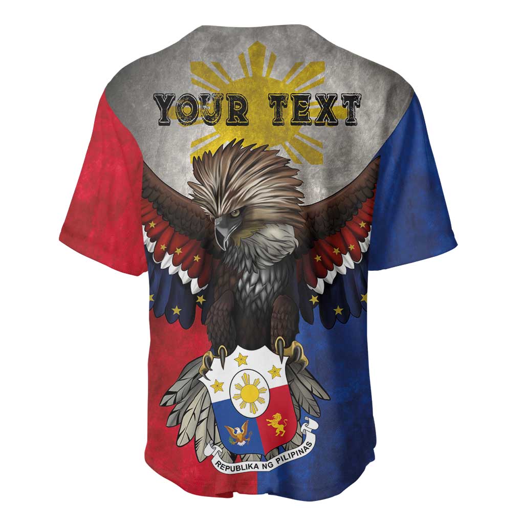 Custom Philippines World Champion Boxing Baseball Jersey Eagle-Grunge Design LT03 - Polynesian Pride