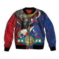 Custom Philippines World Champion Boxing Bomber Jacket Eagle-Grunge Design LT03 Unisex Multicolor - Polynesian Pride