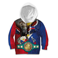 Custom Philippines World Champion Boxing Kid Hoodie Eagle-Grunge Design - Polynesian Pride