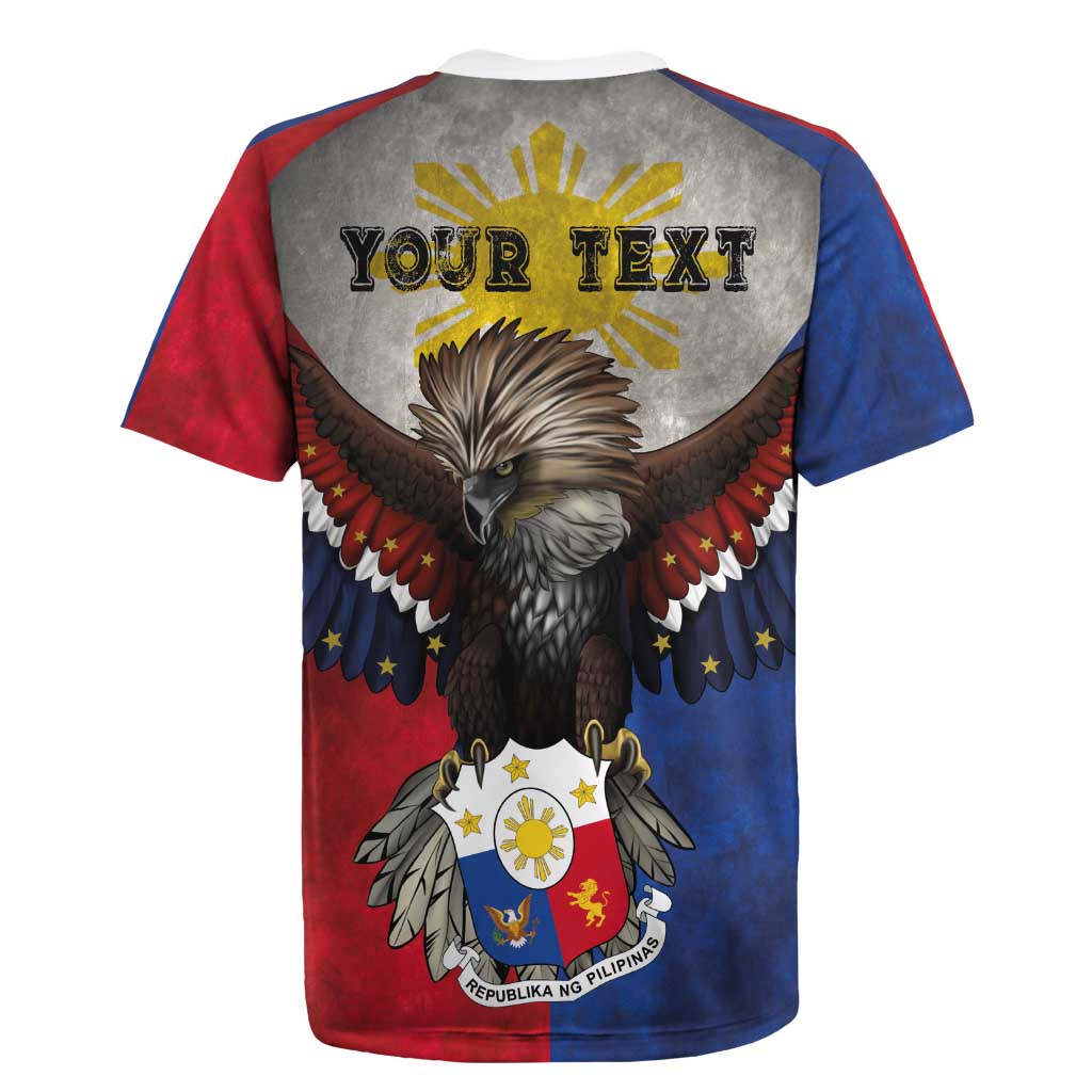 Custom Philippines World Champion Boxing Rugby Jersey Eagle-Grunge Design - Polynesian Pride