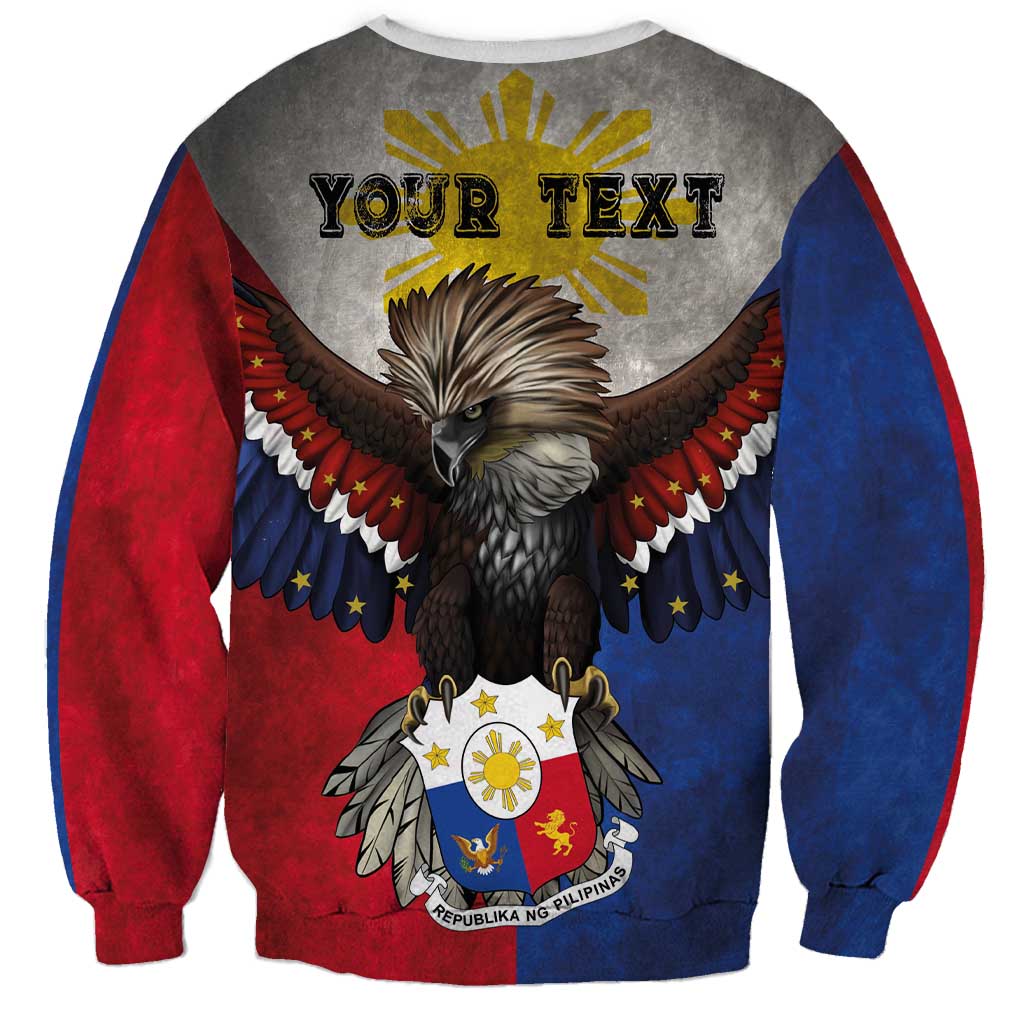 Custom Philippines World Champion Boxing Sweatshirt Eagle-Grunge Design LT03 - Polynesian Pride
