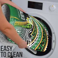 Cook Islands Rugby League Bathroom Set Avaiki Tatau Tribal Motifs Black Color - Polynesian Pride