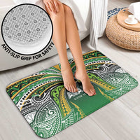 Cook Islands Rugby League Bathroom Set Avaiki Tatau Tribal Motifs Black Color - Polynesian Pride
