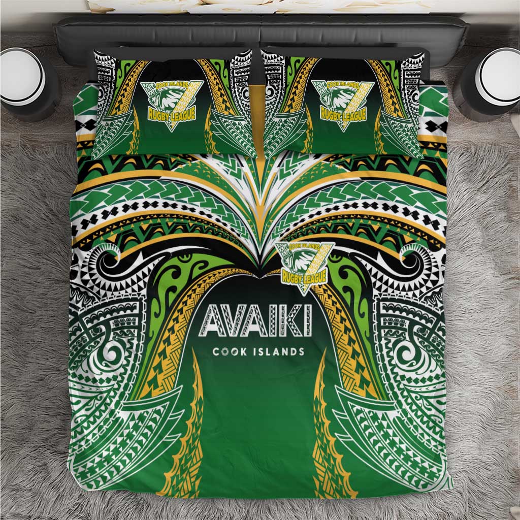 Cook Islands Rugby League Bedding Set Avaiki Tatau Tribal Motifs Black Color LT03 Black - Polynesian Pride