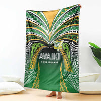 Cook Islands Rugby League Blanket Avaiki Tatau Tribal Motifs Black Color LT03 - Polynesian Pride