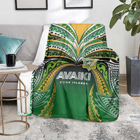 Cook Islands Rugby League Blanket Avaiki Tatau Tribal Motifs Black Color LT03 - Polynesian Pride