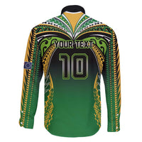 Custom Cook Islands Rugby League Family Matching Mermaid Dress and Hawaiian Shirt Avaiki Tatau Tribal Motifs Black Color - Polynesian Pride