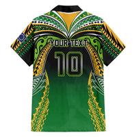 Custom Cook Islands Rugby League Family Matching Puletasi and Hawaiian Shirt Avaiki Tatau Tribal Motifs Black Color LT03 - Polynesian Pride