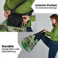 Cook Islands Rugby League Grocery Bag Avaiki Tatau Tribal Motifs Black Color - Polynesian Pride