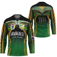 Custom Cook Islands Rugby League Hockey Jersey Avaiki Tatau Tribal Motifs Black Color - Polynesian Pride
