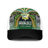 Cook Islands Rugby League Mesh Trucker Cap Avaiki Tatau Tribal Motifs Black Color LT03 One Size White Black - Polynesian Pride