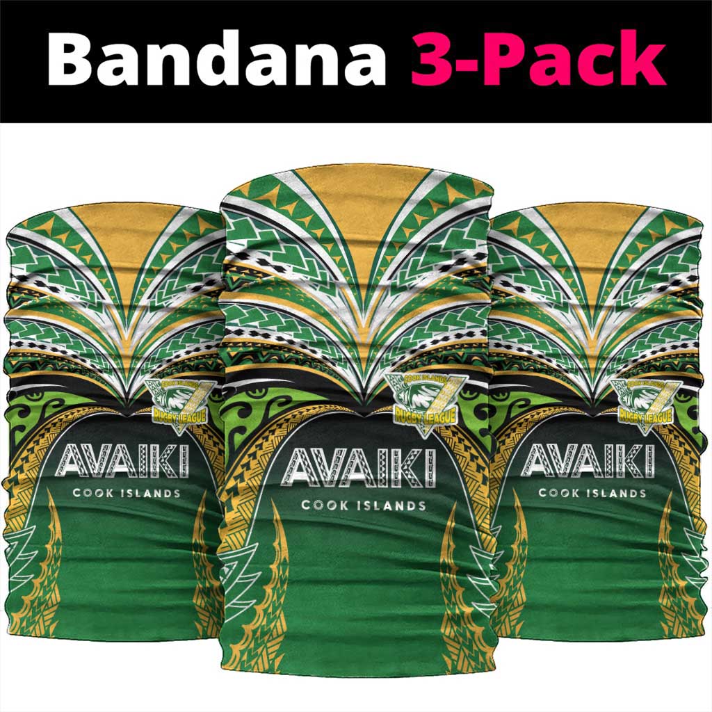 Cook Islands Rugby League Neck Gaiter Avaiki Tatau Tribal Motifs Black Color LT03 package One Size: 25*50cm Black - Polynesian Pride