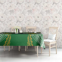 Cook Islands Rugby League Tablecloth Avaiki Tatau Tribal Motifs Black Color LT03 - Polynesian Pride