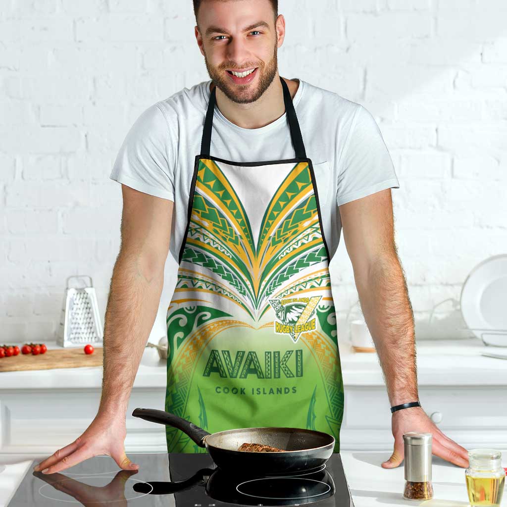 Cook Islands Rugby League Apron Avaiki Tatau Tribal Motifs White Color LT03 - Polynesian Pride