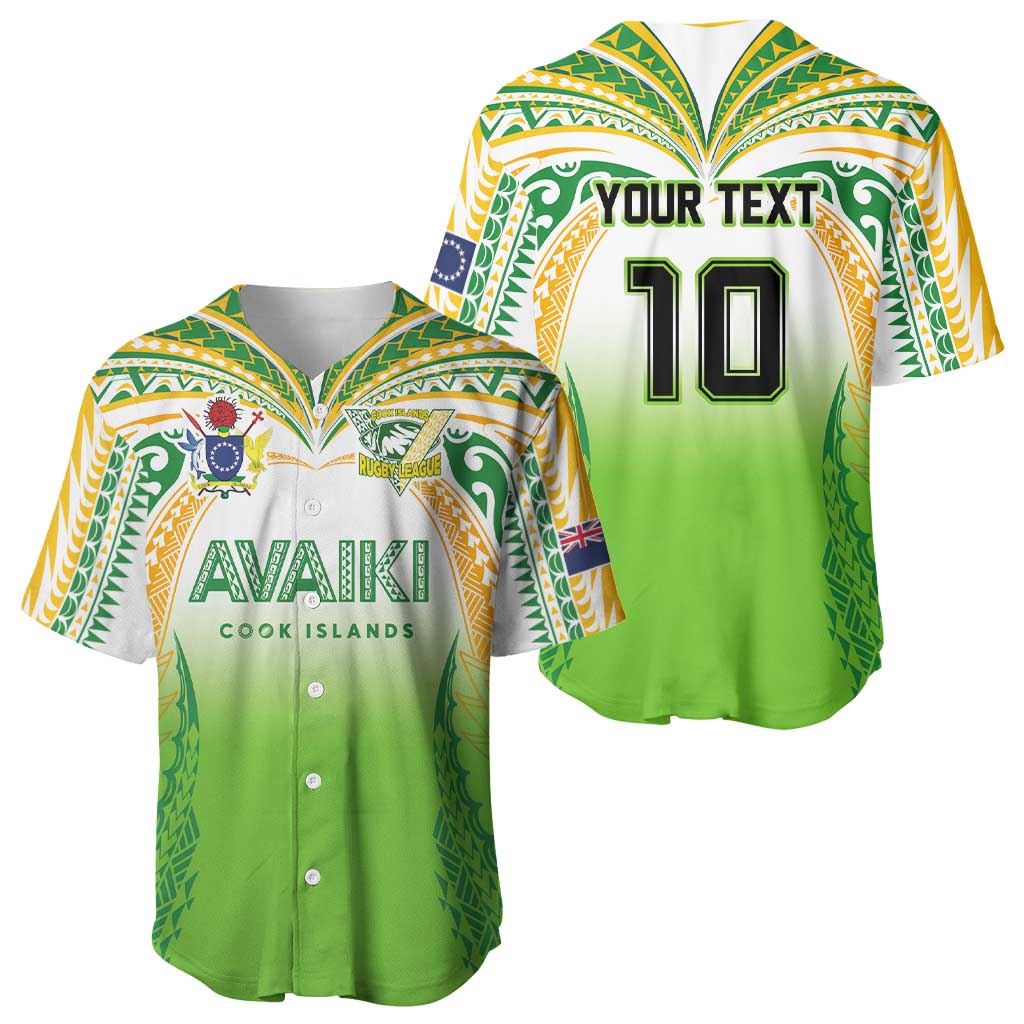 Custom Cook Islands Rugby League Baseball Jersey Avaiki Tatau Tribal Motifs White Color LT03 - Polynesian Pride