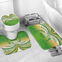 Cook Islands Rugby League Bathroom Set Avaiki Tatau Tribal Motifs White Color - Polynesian Pride