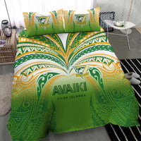 Cook Islands Rugby League Bedding Set Avaiki Tatau Tribal Motifs White Color LT03 - Polynesian Pride