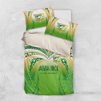 Cook Islands Rugby League Bedding Set Avaiki Tatau Tribal Motifs White Color LT03 US Twin 172cm x 218cm White - Polynesian Pride