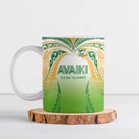 Custom Cook Islands Rugby League Ceramic Mug Avaiki Tatau Tribal Motifs White Color LT03 White - Polynesian Pride
