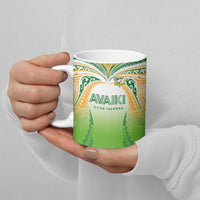 Custom Cook Islands Rugby League Ceramic Mug Avaiki Tatau Tribal Motifs White Color LT03 - Polynesian Pride