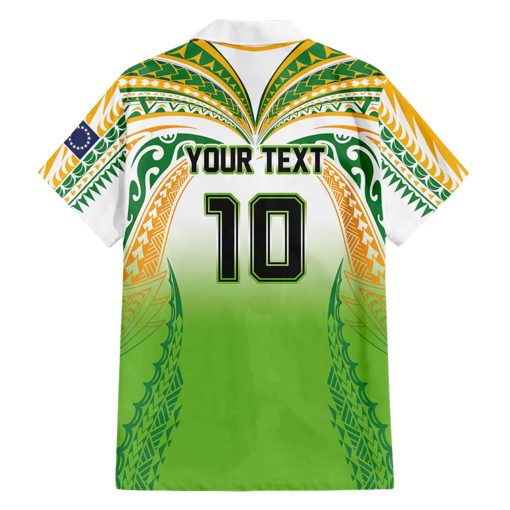 Custom Cook Islands Rugby League Family Matching Puletasi and Hawaiian Shirt Avaiki Tatau Tribal Motifs White Color LT03 - Polynesian Pride