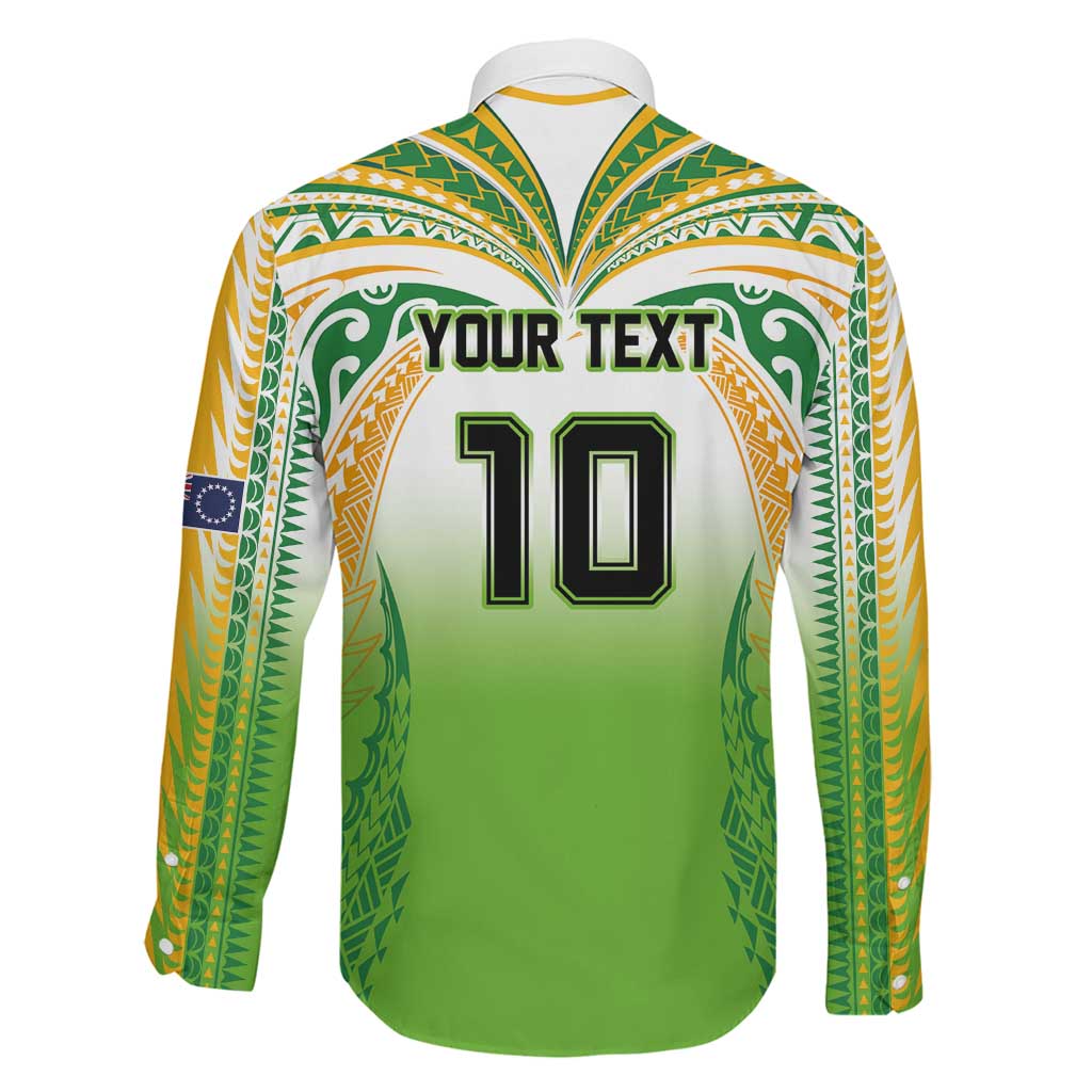 Custom Cook Islands Rugby League Family Matching Puletasi and Hawaiian Shirt Avaiki Tatau Tribal Motifs White Color LT03 - Polynesian Pride