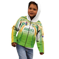 Custom Cook Islands Rugby League Kid Hoodie Avaiki Tatau Tribal Motifs White Color - Polynesian Pride
