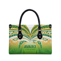 Cook Islands Rugby League Leather Bag Avaiki Tatau Tribal Motifs White Color - Polynesian Pride