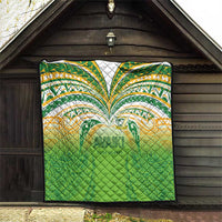 Cook Islands Rugby League Quilt Avaiki Tatau Tribal Motifs White Color LT03 - Polynesian Pride