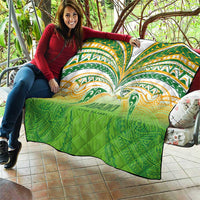 Cook Islands Rugby League Quilt Avaiki Tatau Tribal Motifs White Color LT03 - Polynesian Pride