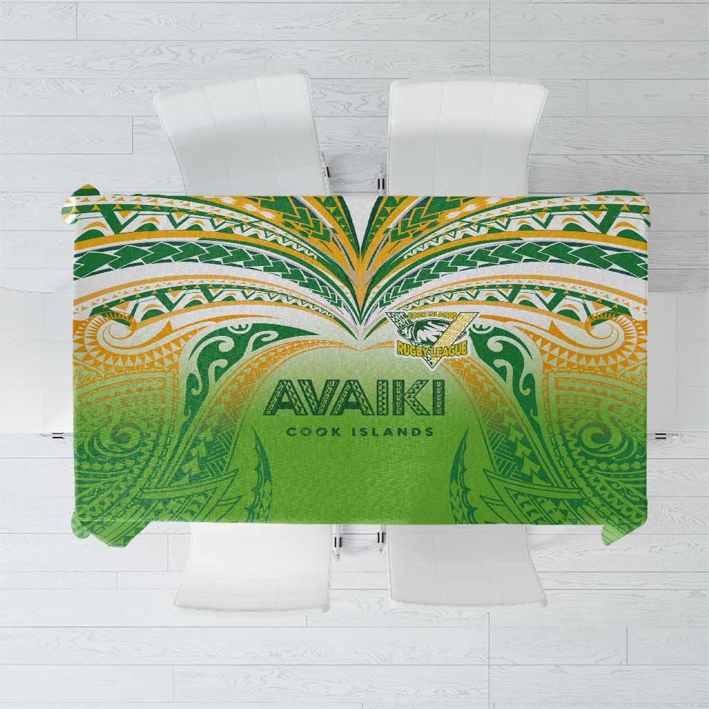 Cook Islands Rugby League Tablecloth Avaiki Tatau Tribal Motifs White Color LT03 White - Polynesian Pride