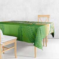 Cook Islands Rugby League Tablecloth Avaiki Tatau Tribal Motifs White Color LT03 - Polynesian Pride