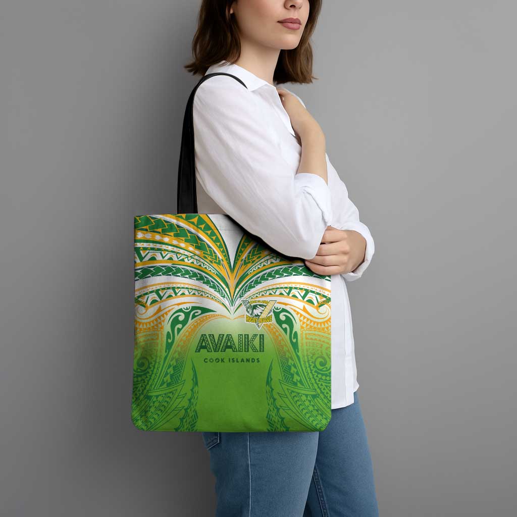 Cook Islands Rugby League Tote Bag Avaiki Tatau Tribal Motifs White Color LT03 - Polynesian Pride