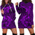 Polynesian Dolphin Valentine Day Hoodie Dress Hibiscus and Tribal Tattoo Purple Style LT03 - Polynesian Pride